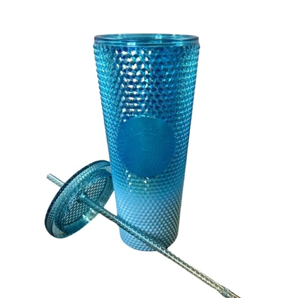 2023 Starbucks Gradient Blue Bling Ombre Studded Venti Tumbler - Picture 5 of 10